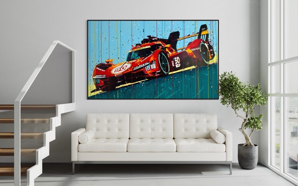 Nyt imponerende Ferrari kunstværk! 🎨🏁 Den smukke Le Mans “Danskerbil” 2023 Ferrari 499p hypercar 🏎️ "Ferrari 50 Le Mans 2023" 200 x 120 cm akryl på lærred mesterværk 🖼️🚗💨 Jeg kunne simpelthen ikke modstå at fange magien fra Ferraris episke comeback efter 50 års fravær på 24timers løbet Le Mans 🏆🔥 Denne skønhed af en racerbil fortjente sin egen hyldest i form af dette kunstværk! 🎨👏 Se mere af mine farverige malerier på www.buchpaintings.dk Lad dig fortrylle af Ferraris lidenskab og styrke 🌈🏎️ #FerrariPassion #FerrariPainting #formulaauto #FerrariHypercar #Supercars #CoolCarRace #CarCollection #CarCollector #ferrariovnersclub #FerrariDanmark #ferrari499p #prancinghorse #larslarsengroup #adler #richardmille #wec