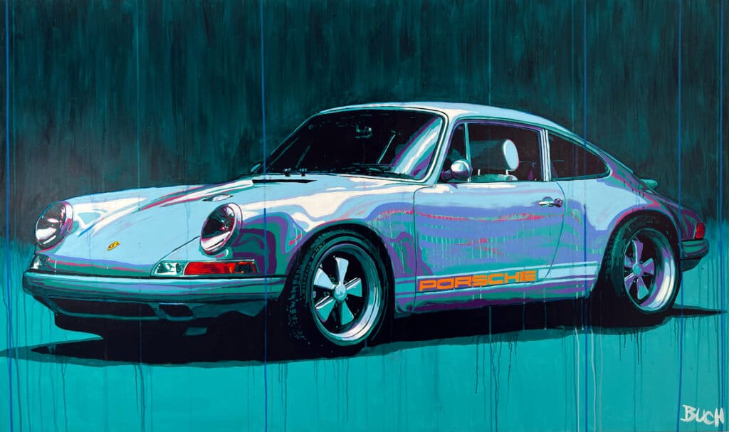 Porsche 911 painting, large scale painting